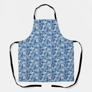 Birthday Gift Winter Floral Watercolor Apron