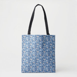 Birthday Gift Winter Floral Watercolor Tote Bag