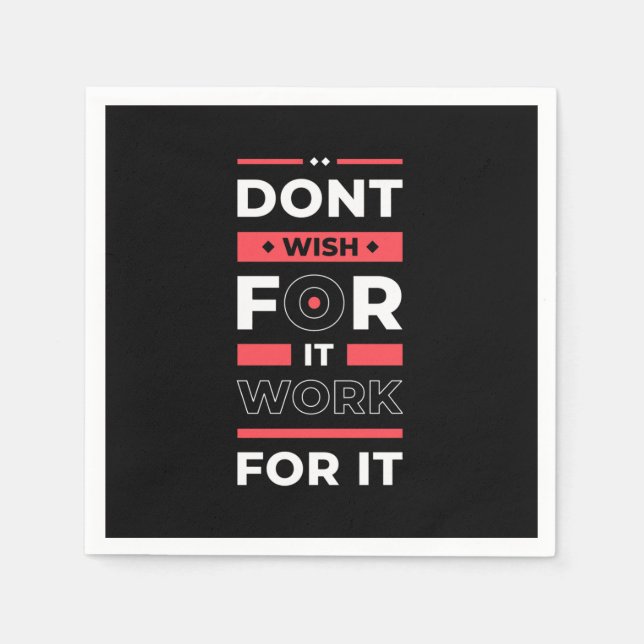 Birthday Gift Work For It Napkin (Front)