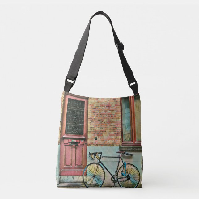 Birthday gifts for bike lovers crossbody bag (Front)