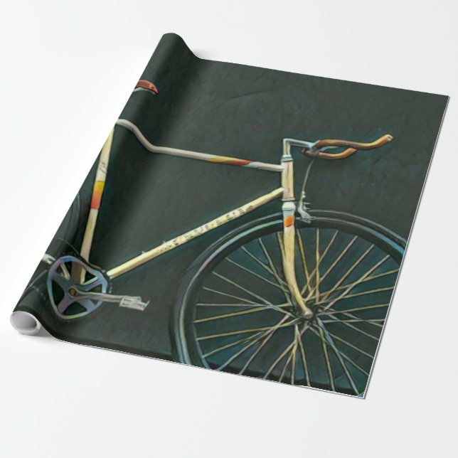 Birthday gifts for bike lovers wrapping paper (Unrolled)