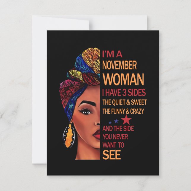 Birthday Gifts | I'm A November Woman Invitation (Front)