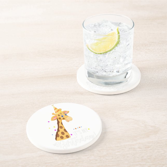 Birthday Giraffe Stone Coaster| Lover Stone Coaste Coaster (Side)