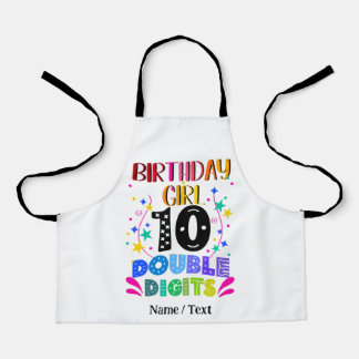 Birthday Girl 10 Double Digits Apron