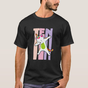 Birthday Girl 10h Birthday Cute Rainbow Unicorn Ca T-Shirt