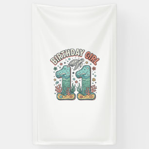 Birthday Girl 11 Sea Turtle Ocean Party Design_1 Banner