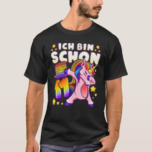 Birthday girl 11 years old, Unicorn, Pop It, Germa T-Shirt