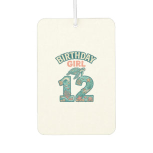 Birthday Girl 12 Sea Turtle Ocean Vintage Shirt De Car Air Freshener
