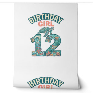Birthday Girl 12 Sea Turtle Ocean Vintage Shirt De Wallpaper