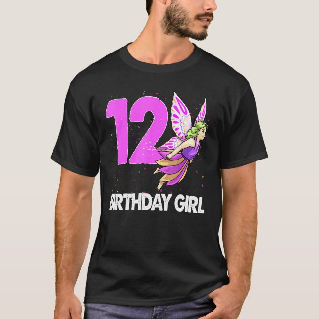 Birthday Girl 12 Womens Fairy Love Tees Birthday P (Front)