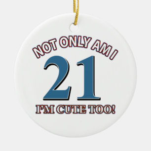 Birthday Girl 21 Ceramic Tree Decoration