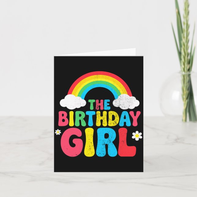 Birthday Girl 2nd 3rd 4th 5th 6th 7th 8th 9th Girl Card (Front)