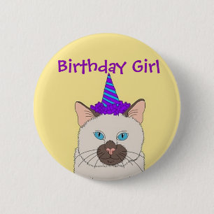 Birthday Girl 6 Cm Round Badge