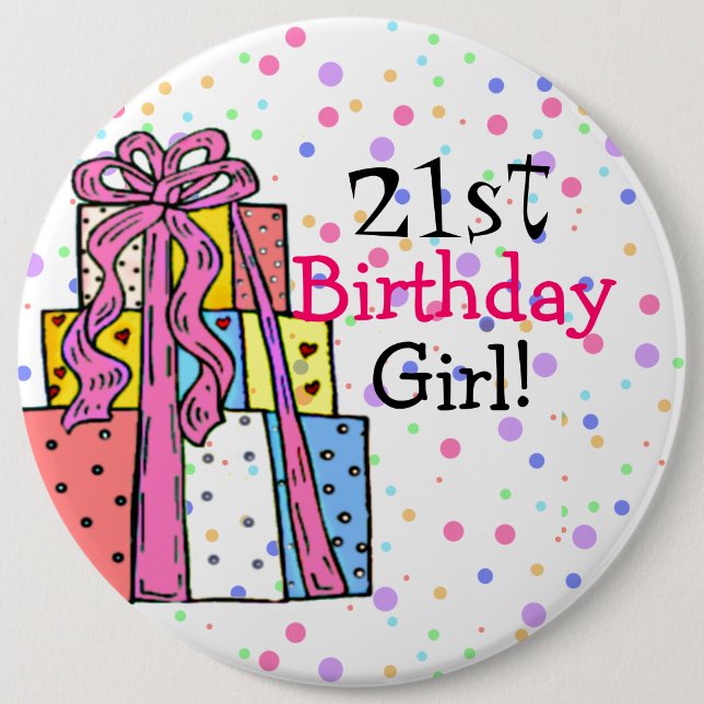 Birthday Girl 6 Cm Round Badge (Front)