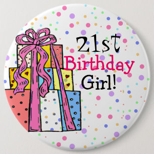 Birthday Girl 6 Cm Round Badge