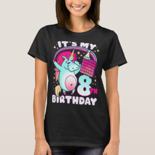 Birthday girl 8 years old, Unicorn, Pop It, 8th bi T-Shirt