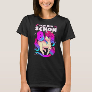 Birthday girl 8 years old, Unicorn, Pop It, German T-Shirt
