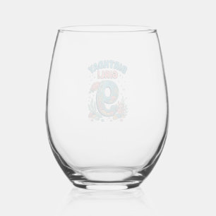 Birthday Girl 9 Ocean Turtle Vector Design_1 Stemless Wine Glass