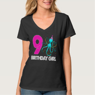 Birthday Girl 9 Octopus Love T-Shirt
