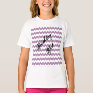 Birthday Girl African Violet Chevron T-Shirt