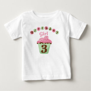 Birthday Girl Age 3 Baby T-Shirt