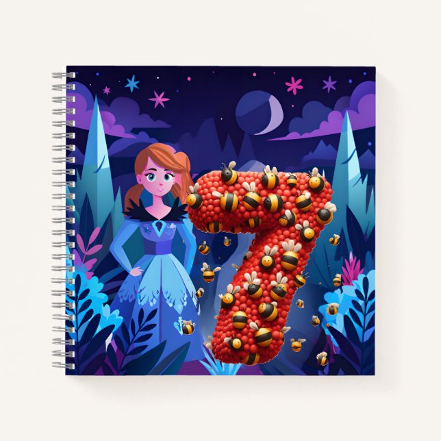 Birthday Girl At 7 Notebook (Front)