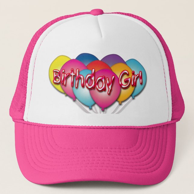 Birthday Girl Balloons Hat (Front)