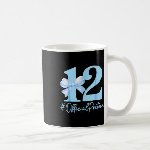 Birthday Girl Blue Coquette Bow 12 Year Old Offici Coffee Mug