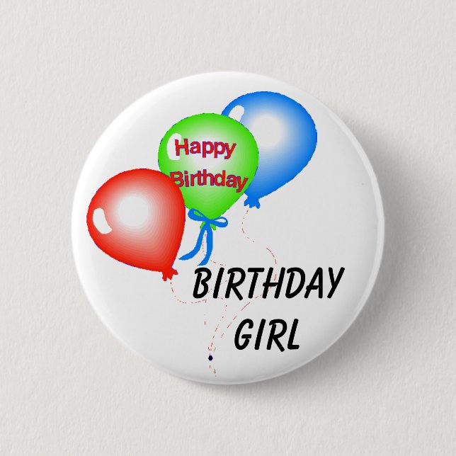 Birthday Girl Button (Front)