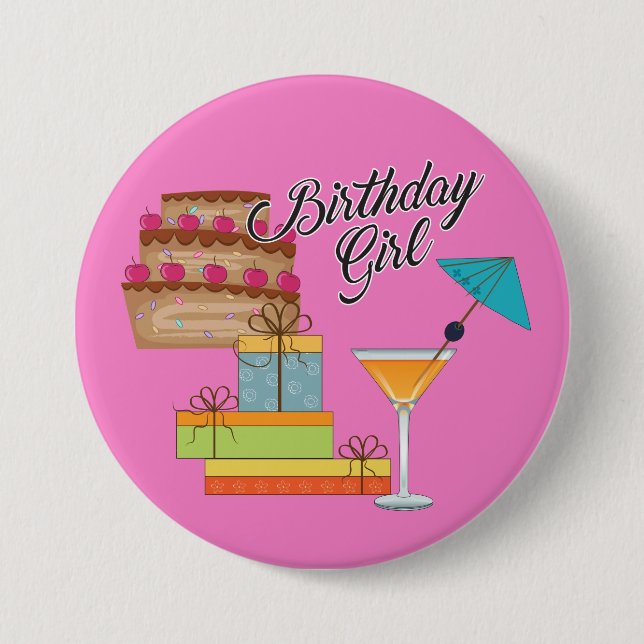Birthday Girl  Button (Front)