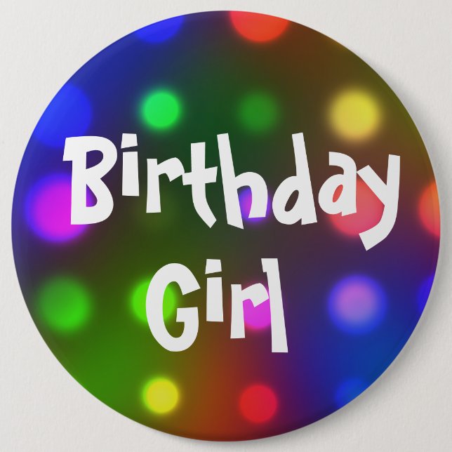 Birthday Girl Button Pin (Front)