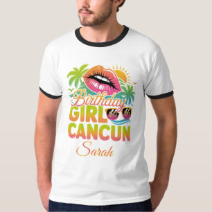 Birthday Girl Cancun 2026 Tropical Vacation Trip T-Shirt