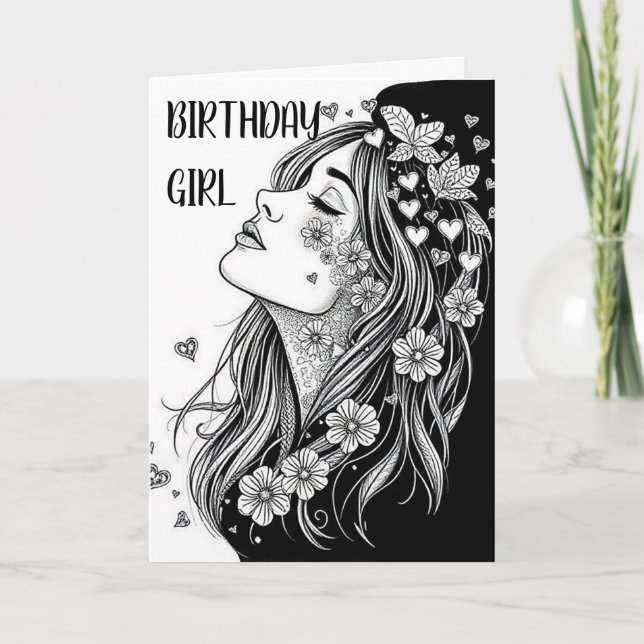 Birthday Girl card (Front)