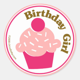 Birthday Girl Classic Round Sticker