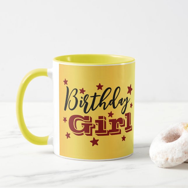 Birthday Girl Combo Mug for Special Celebrations (With Donut)