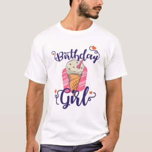 Birthday Girl Cookie Ice Cream Cone Present T-Shirt