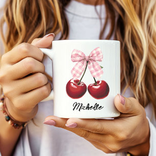 Birthday Girl Coquette Cherry Bridesmaid Name Coffee Mug