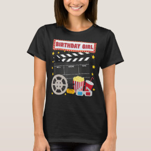 Birthday Girl Crew Movie Night Theme Matching Part T-Shirt