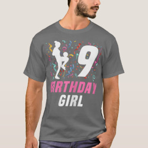 Birthday Girl Cute Soccer Player Girl with Cleats  T-Shirt