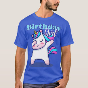 Birthday Girl Dabbing Unicorn T-Shirt