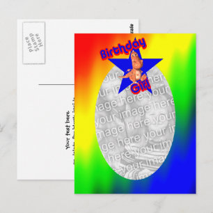 Birthday Girl Dinosaur Cute Photo Postcard