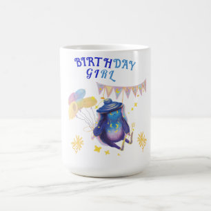 Birthday girl fairy character coffee mug