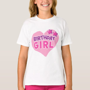 Birthday Girl Heart & Stars T-Shirt – Cute Sparkle