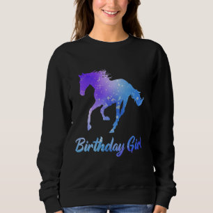 Birthday Girl Horse Girl Birthday Horse Rider 1 Sweatshirt