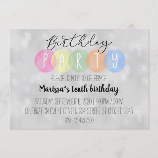 birthday girl invitation