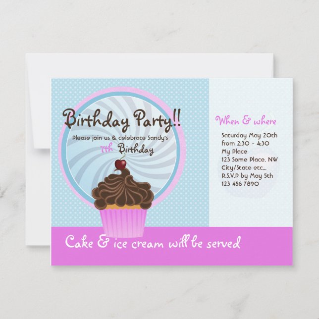 birthday girl invite (Front)