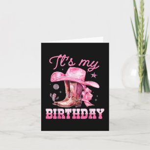 Birthday Girl It's My Birthday Pink Western Co Card