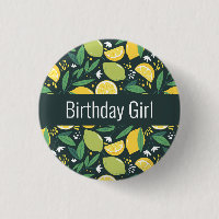 Birthday Girl -  Lemon and Limes Fruit Pattern