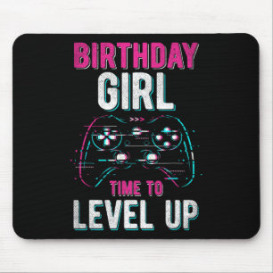 Birthday Girl Level Up Video Game Birthday Party G Mouse Mat