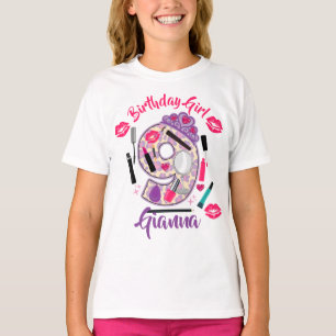 Birthday Girl Nine 9   Spa Make up   T-Shirt